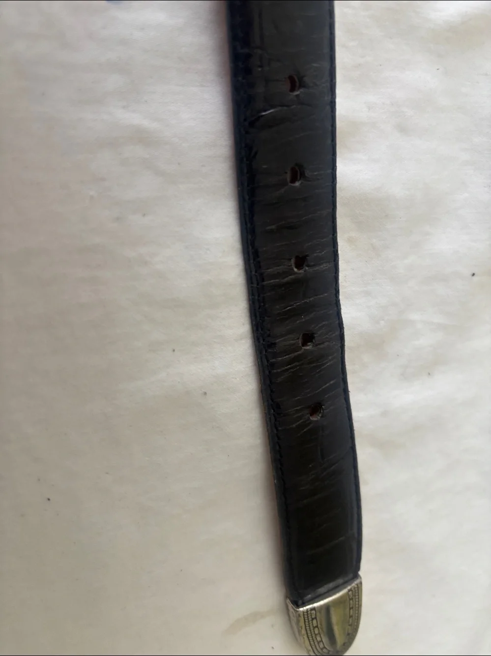Onyx Black and Brown Leather Strap with Silver Accent Brighton Year 1993